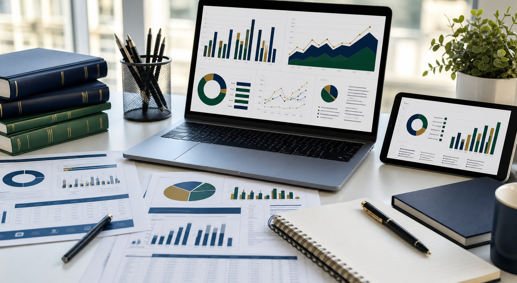 Research data analysis and academic reporting desk
